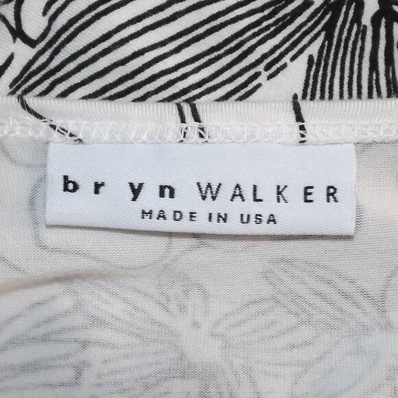 BRYN WALKER Midi Dress, L, Off-white Floral print, Side Ties, Tank Style - Picture 11 of 13